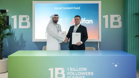 Un momento de la firma del fondo para creadores de contenido. (WAM)