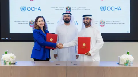 Un momento de la firma del acuerdo de ayuda a Sud&aacute;n. (WAM)