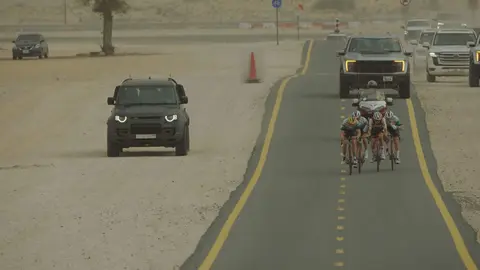 Una imagen de la carrera ciclista en Dubai. (WAM)