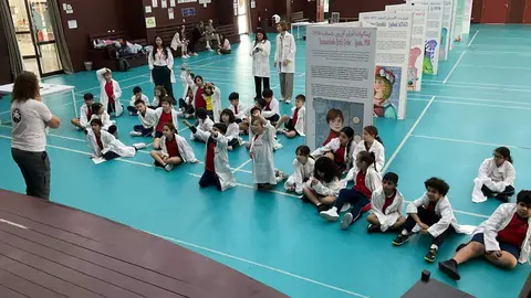 Celebraci&oacute;n del D&iacute;a Internacional de la Mujer y la Ni&ntilde;a en la Ciencia de los alumnos del Colegio Espa&ntilde;ol de Abu Dhabi. (Cedida)