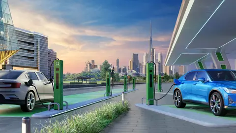 Una imagen de coches el&eacute;ctricos en Dubai de Dewa. (X)