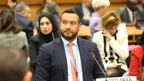 El embajador de Emiratos &Aacute;rabes Unidos ante las Naciones Unidas, Jamal Jama al Musharakh. (X)