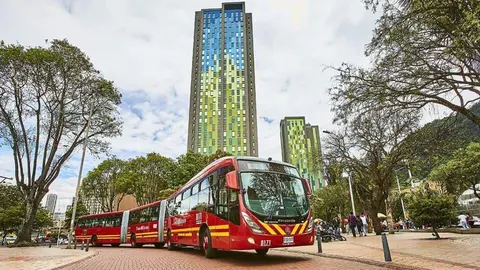 Transmilenio, sistema de transporte p&uacute;blico bogotano. (Fuente externa)