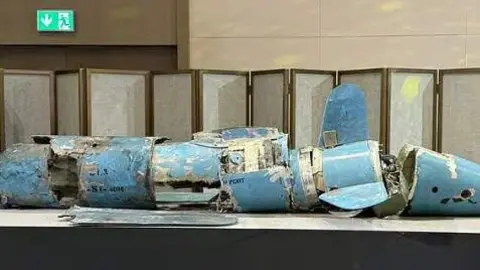 Una imagen de restos de drones. (Fuente externa)