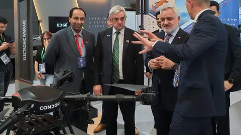 Stand del Grupo Edge en la Feria de Defensa de Chile. (WAM)