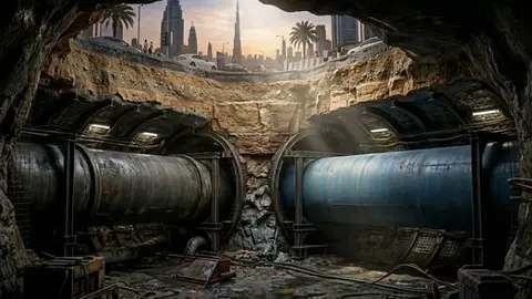 Una imagen del alcantarillado. (Dubai Media Office)