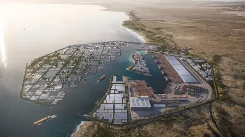 El puerto de Neom, parte del megaproyecto de 500.000 millones de d&oacute;lares de Arabia Saudita. (Neom)