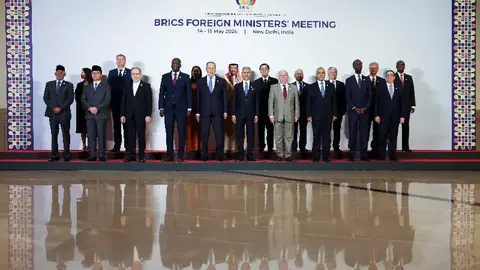 Foto de familia en Nueva Dheli de los integrantes de los BRICS. (Fuente externa)