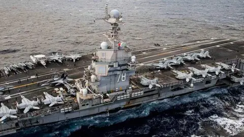 El portaaviones USS Gerald Ford. (Fuente externa)