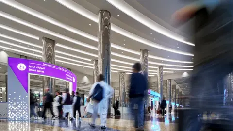 Una imagen dek aeropuerto de Dub&aacute;i. (X)