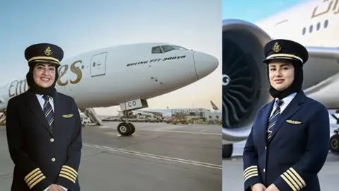 Las capitanas emirat&iacute;es de la aerol&iacute;nea Emirates. (Fuente externa)