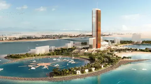 La torre Wynn Al Marjan Island en Ras Al Khaimah. (X)