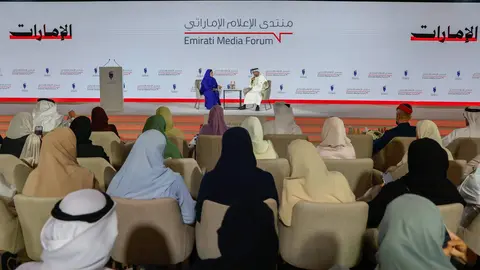 Un momento del Emirat&iacute; Media Forum. (Dubai Media Office)