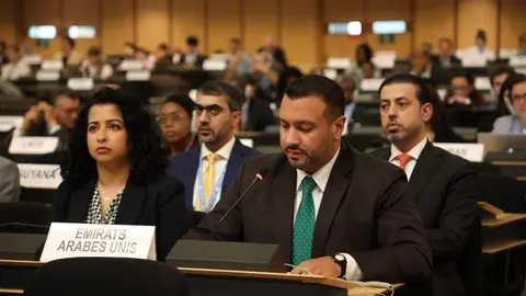 El embajador de Emiratos &Aacute;rabes Unidos ante las Naciones Unidas, Jamal Jama al Musharakh. (WAM)