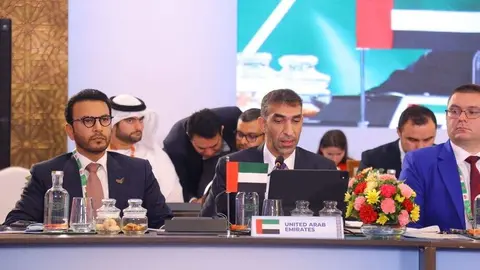 El ministro de Comercio Exterior emirat&iacute;, Thani bin Ahmed Al Zeyoudi. (WAM)