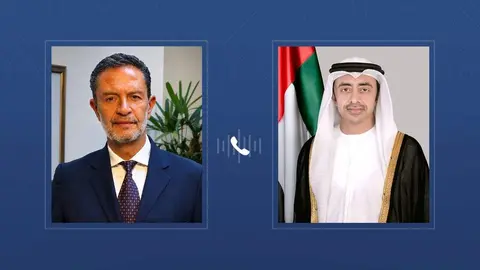 Los ministros de Exteriores de Colombia y Emiratos &Aacute;rabes Unidos. (WAM)