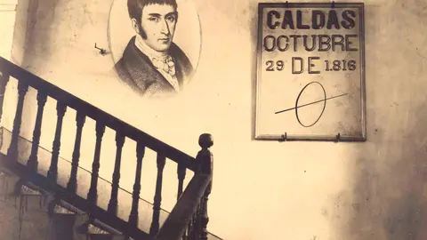 Foto perteneciente al archivo de la Universidad del Rosario sobre Francisco Jos&eacute; de Caldas.