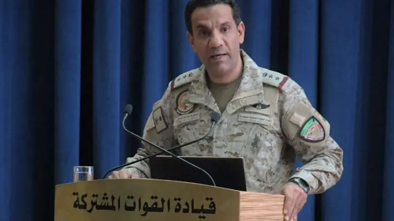 El portavoz del Ministerio de Defensa, el general de divisi&oacute;n Turki Al-Malki. (Fuente externa)