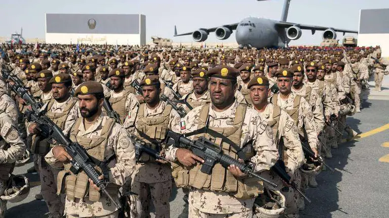  Una imagen del Ministerio de Asuntos Presidenciales de personal militar en  Zayed Military City.