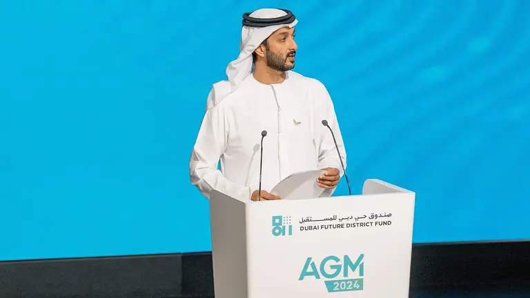 El ministro de econom&iacute;a de EAU Abdullah bin Touq Al Marri en AGM. (WAM)
