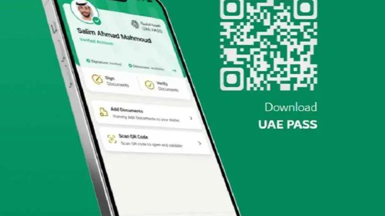 La aplicaci&oacute;n m&oacute;vil UAE Pass. (X)