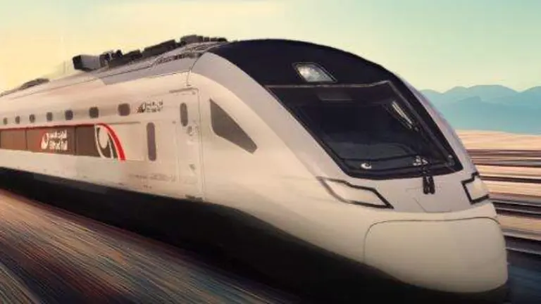 Un modelo de tren de Etihad Rail. (X)