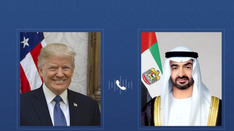 Los presidentes de EAU y EEUU. (WAM)