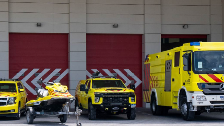 Veh&iacute;culos de Defensa Civil en EAU. (Fuente externa)