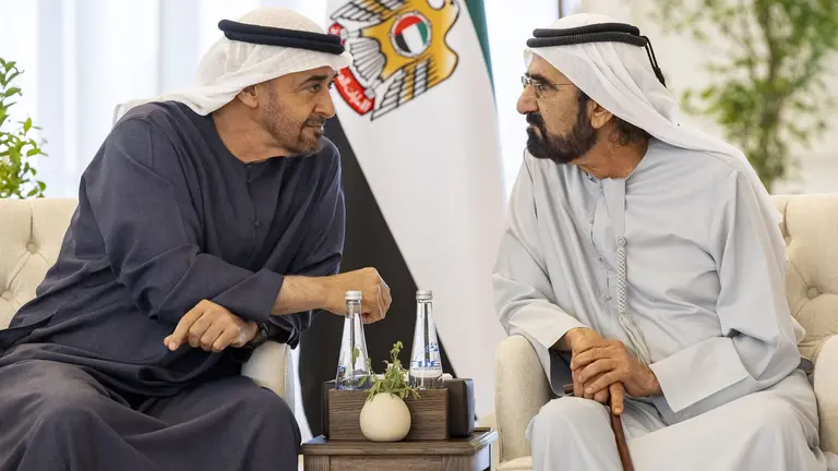 El presidente y y el vicepresidente de EAU. (WAM)