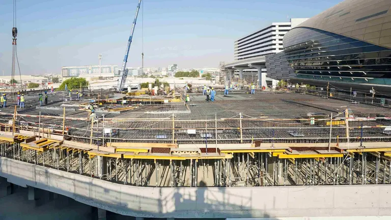 Avance de las obras en el vertipuerto DXB. (Dubai Media Office)