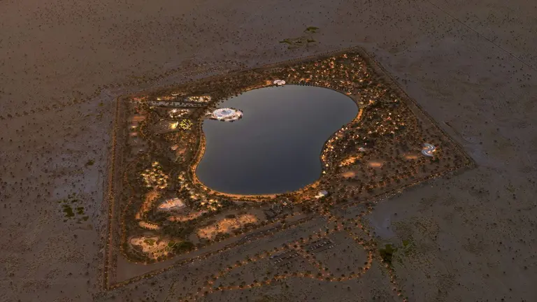 Vista a&eacute;rea del Oasis Al Layan en Dubai. (WAM)