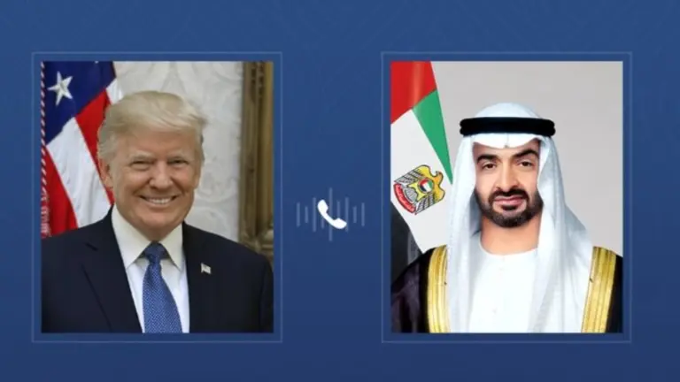 Los presidentes de EAU y Estados Unidos. (WAM)