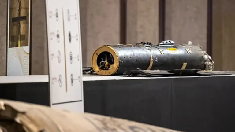 Restos de armamento explosivo interceptado en EAU. (Fuente externa)