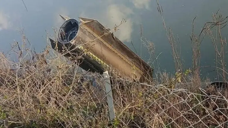 Restos del misil derribado en Turqu&iacute;a. (Fuente externa)