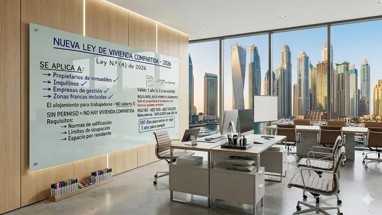 Oficina de Sarabia en Dubai. (Cedida)