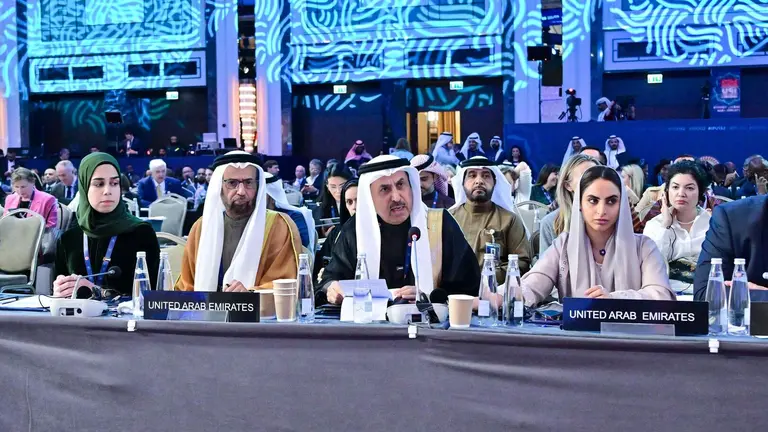 La delegaci&oacute;n emirat&iacute; del FNC en Turqu&iacute;a. (WAM)