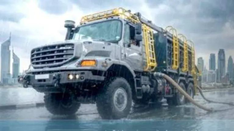 El veh&iacute;culo avanzado para lluvias e inundaciones. (RTA)