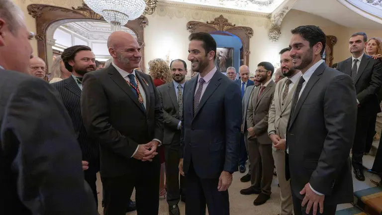 El jeque de Sharjah en la Real Academia de Doctores de Espa&ntilde;a. (WAM)