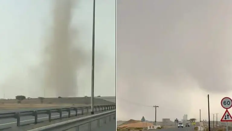 Tormenta de arena en un v&iacute;deo difundido por la cuenta Storm Centre en X.