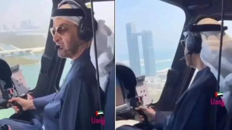 Capturas de pantalla del presidente pilotando el helic&oacute;ptero. (Instagram)