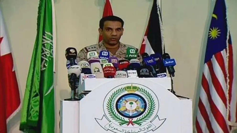 El portavoz de la coalici&oacute;n liderada por Arabia Saudita, Turki Al Malki. (Fuente externa)