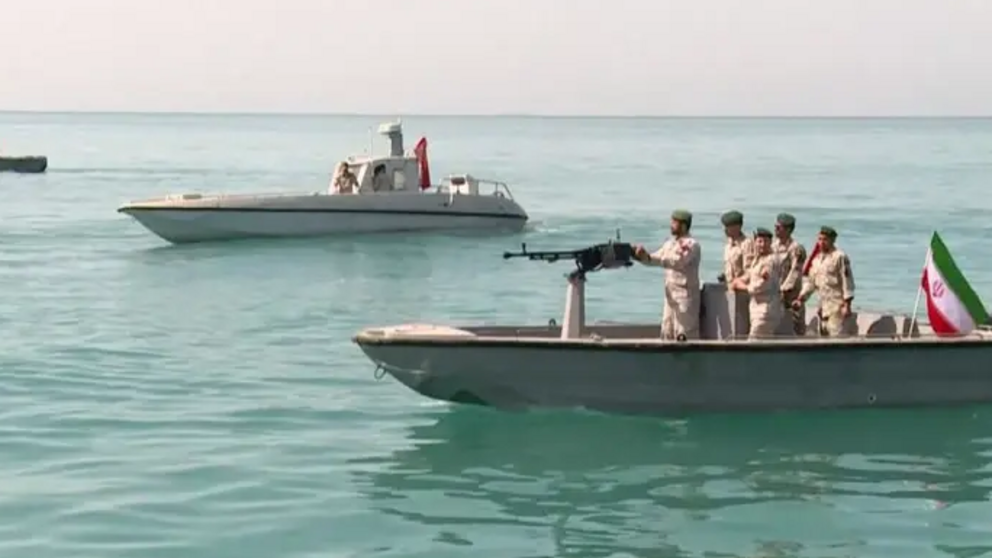 Patrulleras iran&iacute;es en el Estrecho de Ormuz. (Fuente externa)