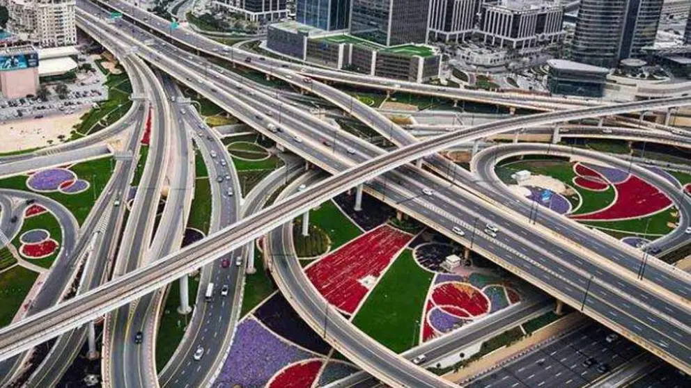 Una imagen de carreteras en Dubai. (Fuente externa)