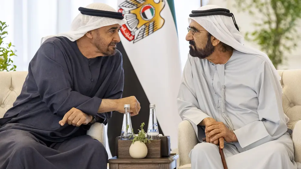 El presidente y y el vicepresidente de EAU. (WAM)