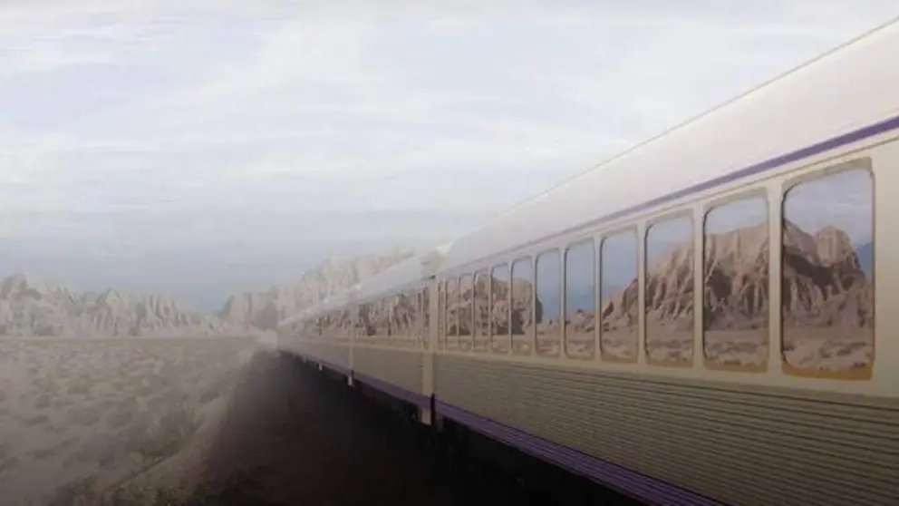 El tren de ultra lujo de Arabia Saudí. (X)