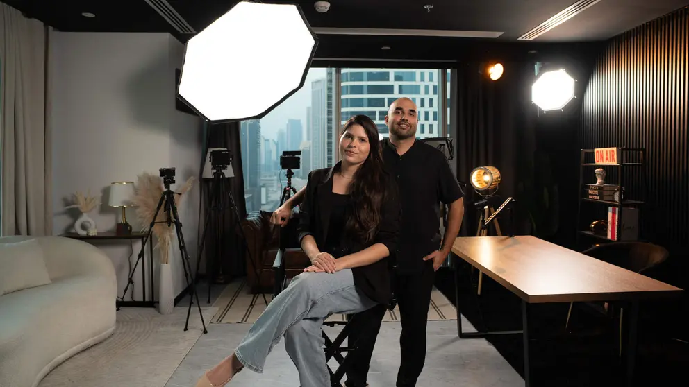 Merlin Güell y Leo Reyes, fundadores del estudio Leodavinci Media. (Cedida)