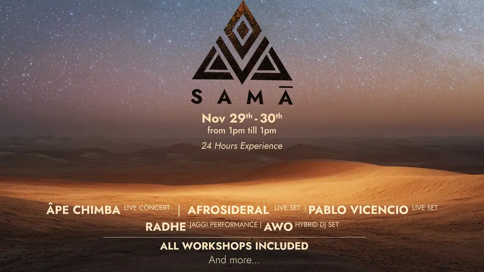 Cartel anunciador del Festival musical en el desierto de EAU. (Cedida)