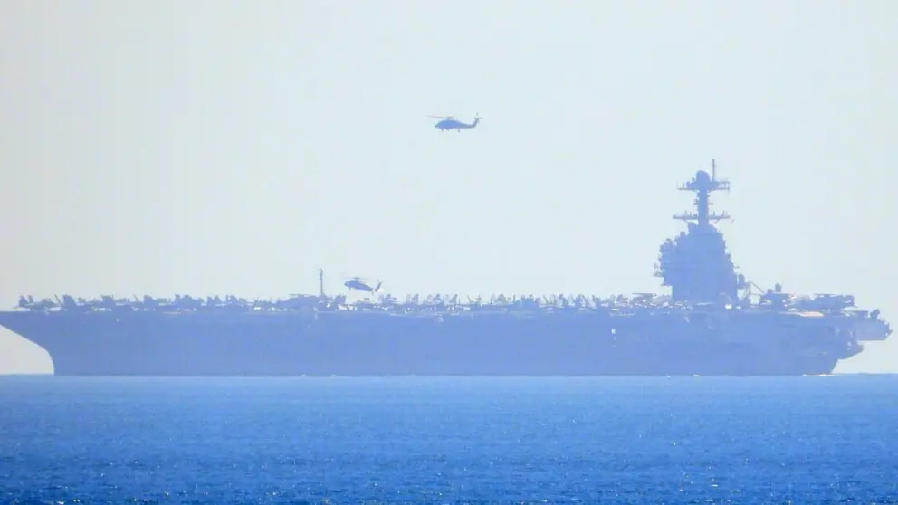 Portaaviones USS Gerald R. Ford a su paso por Gibraltar. (X)