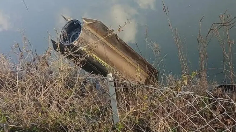 Restos del misil derribado en Turqu&iacute;a. (Fuente externa)