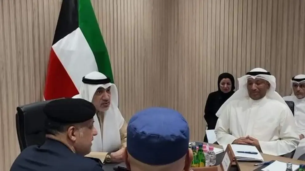 El Comit&eacute; de Defensa Civil de Kuwait, encabezado por el ministro del Interior, el jeque Fahad Yousef Saud Al-Sabah. (X)